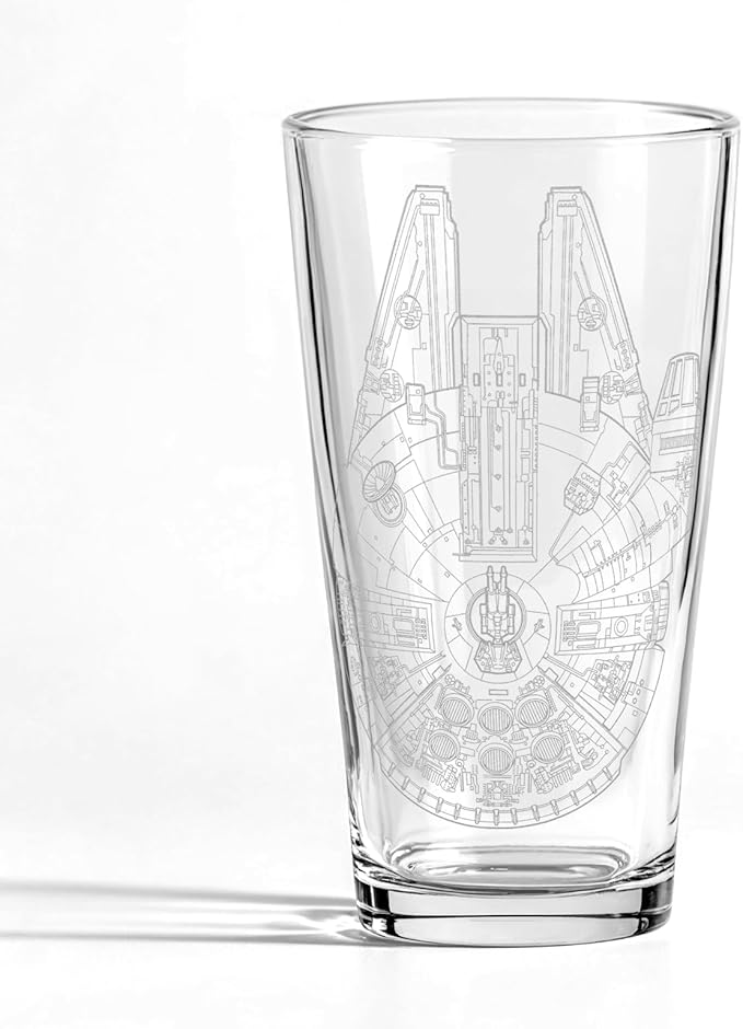 GALACTIC SPACE SHIP Engraved 16oz Pint Glass | Must-Have Sci-Fi Gift for Movie Fans & Collectors | Iconic Spaceship Barware | Great for Birthdays, Christmas, Father’s Day, Man Cave & Home Bar Setup