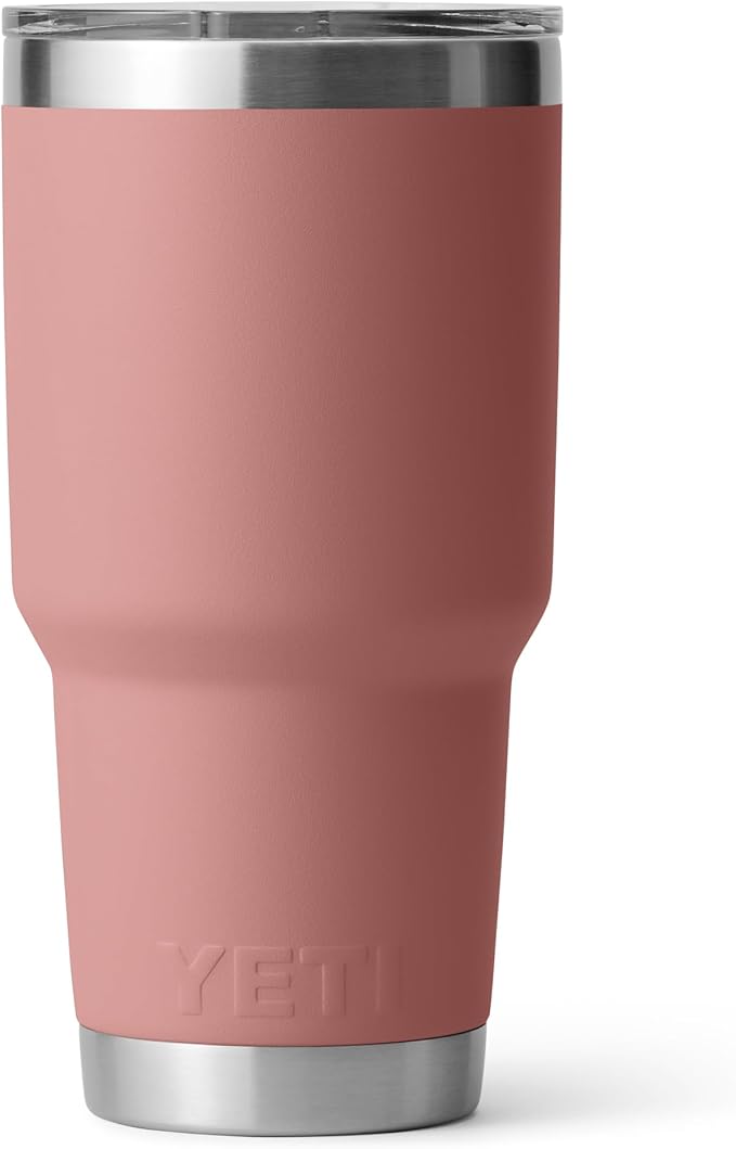 YETI Rambler 30 oz Tumbler Retired Colors, Stainless Steel, Vacuum Insulated with MagSlider Lid, Sandstone Pink