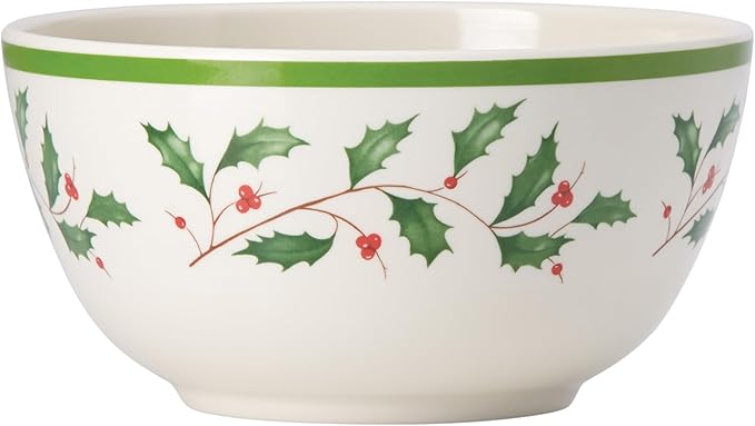 Lenox 870016 Holiday Melamine 4-Piece All-Purpose Bowl Set, Christmas Dinnerware, Hosting