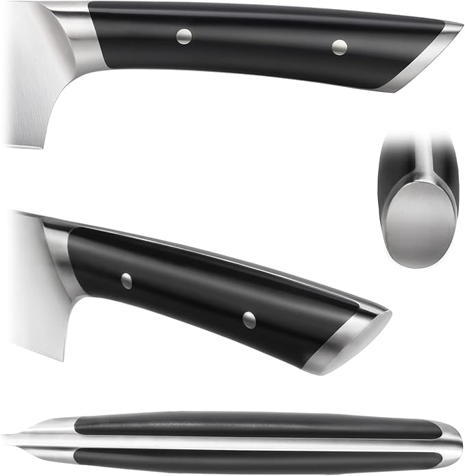 Cangshan HELENA Series German Steel Forged Cleaver Knife Block Set (7-Piece, Black)