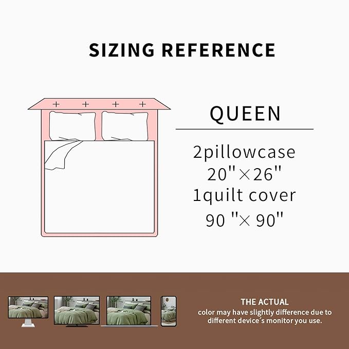 EVERLY 100% Pure Linen Duvet Cover Set Queen Size 90X90Inch 3pcs (1 Duvet Cover,2 Pillowcases) Soft and Breathable for All Season with Coconut Button Closure, Suitable for Hot Sleepers-Chocolate