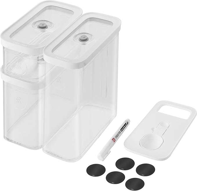 ZWILLING Fresh & Save Cube Box Set, 12-pc, Plastic, Airtight Dry Food Storage Container, Small & Medium Cube Set