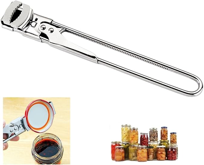 2023 New Jar Opener for Weak Hands, Adjustable Stainless Steel Can Opener, Jar Gripper Tight Lid Opener, Kitchen Gadgets, Easy Jar Opener for the Elderly and Children (B2-1PCS-Extended Non-Slip)