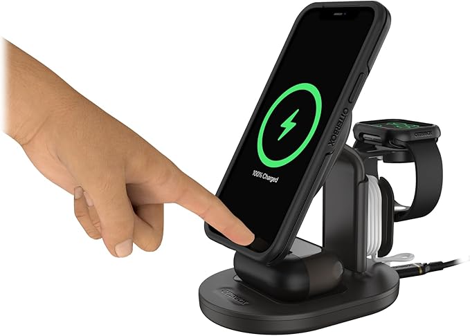 OtterBox 3-in-1 Wireless Charging Station for MagSafe - Black