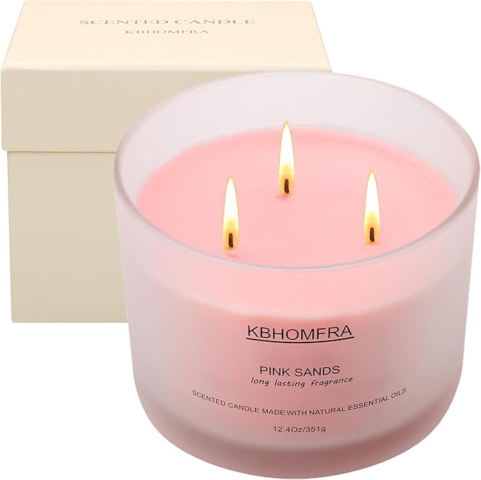 Soy Wax Scented Candle Grapefruit Cedar Aromatic & Fragrant 12.4oz Large Capacity, Luxury Gift Candle,up to 70 Hours of Burn Time for Home & Bathroom Decor Relaxation Ambience