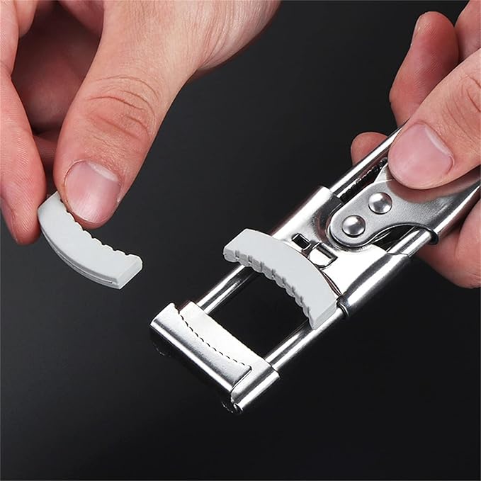 2023 New Jar Opener for Weak Hands, Adjustable Stainless Steel Can Opener, Jar Gripper Tight Lid Opener, Kitchen Gadgets, Easy Jar Opener for the Elderly and Children (A2-1PCS-Standard Non-Slip)