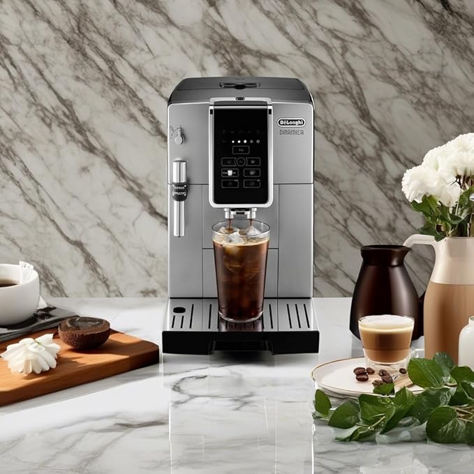 De'Longhi Dinamica Automatic Coffee & Espresso Machine (Silver with Premium Adjustable Frother) (Renewed)