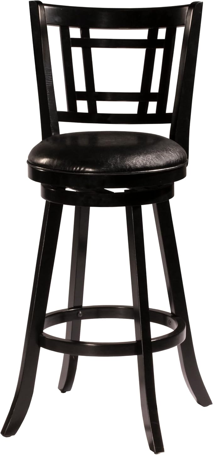 Hillsdale Fairfox 30.5" Wood Swivel Bar Height Stool, Black