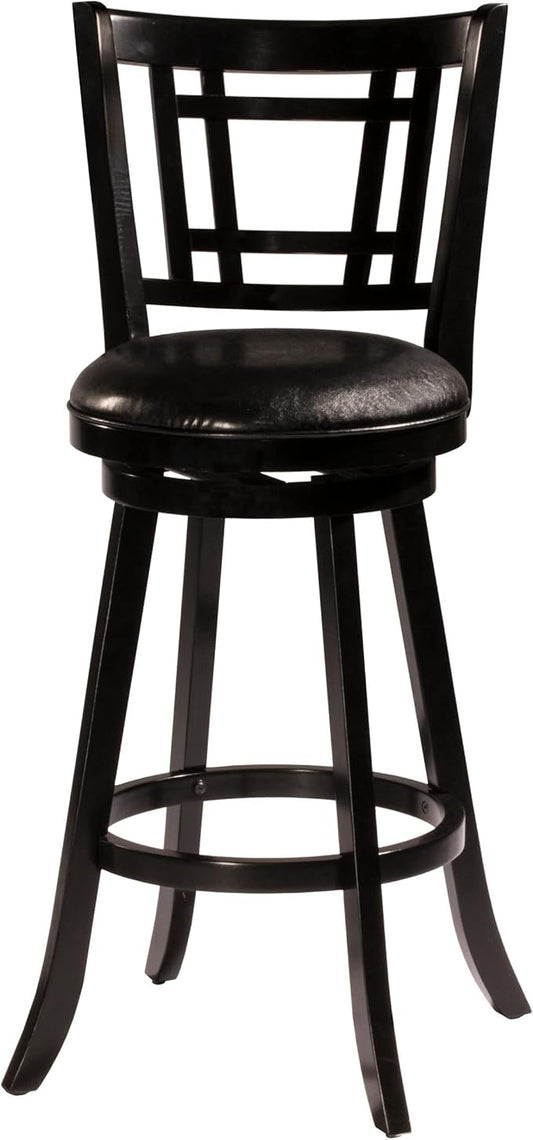 Hillsdale Fairfox 30.5" Wood Swivel Bar Height Stool, Black
