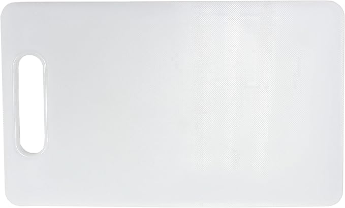 Chef Craft Basic Solid Plastic Cutting Board, 13 x 8 inch, White