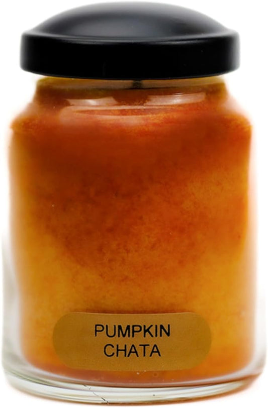 A Cheerful Giver - Pumpkin Chata - 6oz Baby Scented Candle Jar with Lid - Keepers of The Light - 30 Hours of Burn Time, Gift for Women, Orange