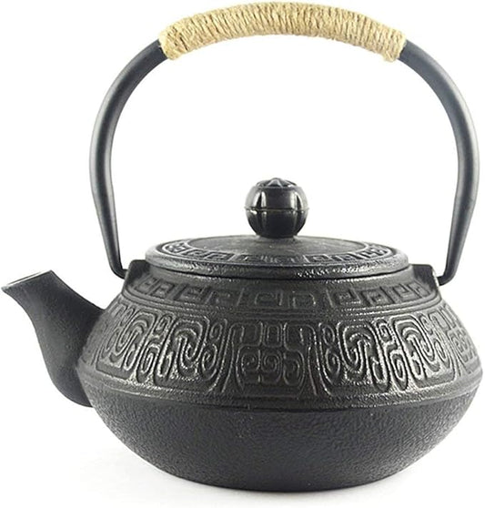 Hwagui - Japanese Cast Iron Teapot With Stainless Steel Tea Infuser, Tea Kettle Stovetop Safe 600ml/20oz