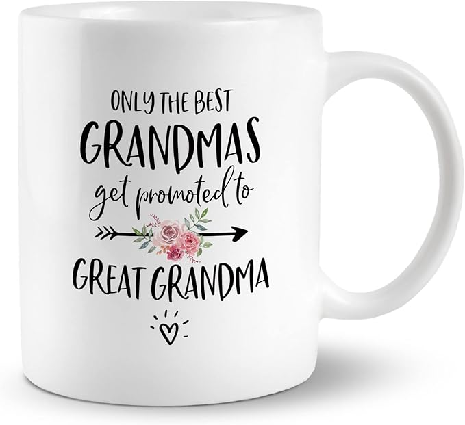 11 Ounces Ceramic Mug, Great Grandma Gift Coffee Tea Mug Cup, Ideal for Birthdays or Holiday Celebrations