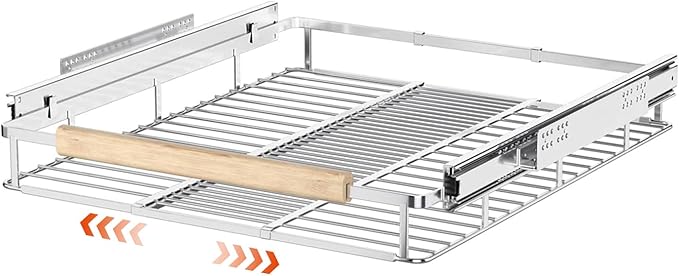 SANNO Pull Out Cabinet Organizer, Slide Out Drawers for Kitchen Cabinets, Expandable 12.1“ to 18.4" W fit for most cabinets