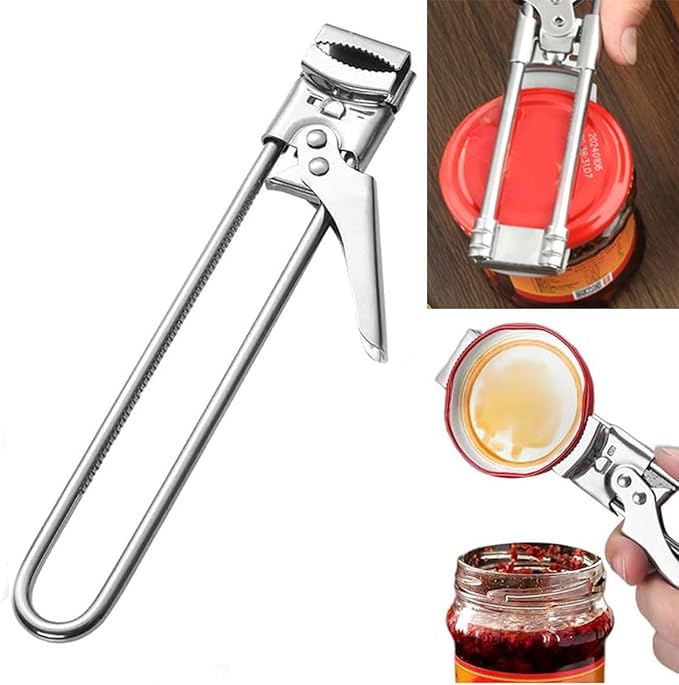 Jar Openers,Adjustable Multifunctional Stainless Steel Can Opener,Stainless Steel Can Opener Bottle Jar Lid Gripper Household Kitchen Tool, Manual Jar Bottle Opener Kitchen Accessories (1 Pcs)