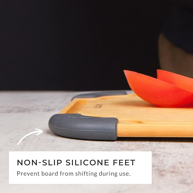 Elihome essential Series Wood Fiber Cutting Board for Kitchen, 12pcs Pack, Knife Friendly, Dishwasher Safe, Non-Slip Feet, Juice Groove, Reversible, Non-Porous, Eco Friendly, 10"x 7" SMALL