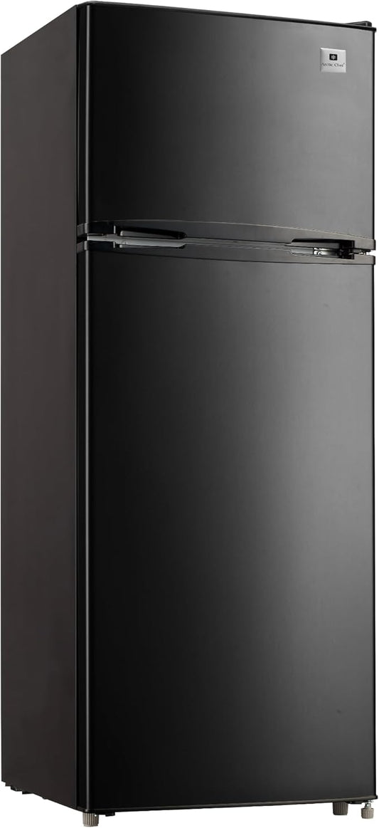 ARCTIC CHEF ACFR741BLACKAMZ6COM Apartment Size-Top Freezer-2 Door Fridge-Adjustable Thermostat Control-Black-7.5 Cubic Feet