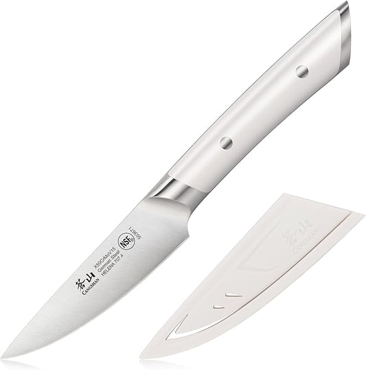 Cangshan HELENA Series German Steel Forged 3.5" Paring Knife with Sheath (White)