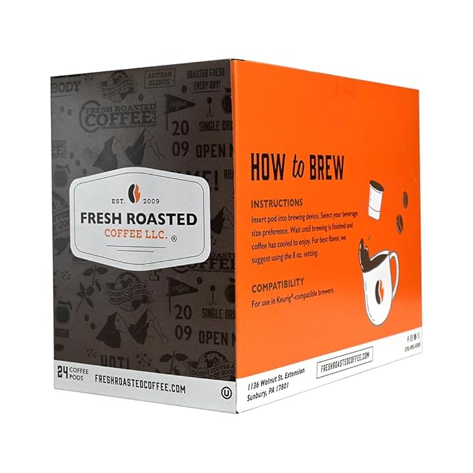 Fresh Roasted Coffee, Organic Java Taman Dadar | USDA Organic, RFA, Kosher | Medium Roast 72 Pods for K Cup Brewers