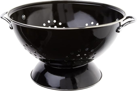 Calypso Basics by Reston Lloyd Powder Coated Enameled Colander, 5 Quart, Black