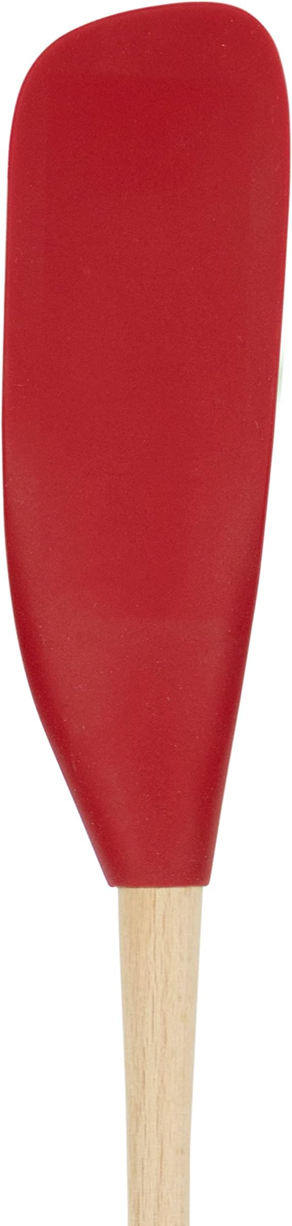 Tovolo Silicone Spatula with Wooden Handle Set of 5 Piece Silicone Kitchen Utensil Set Spoonula Jar Scraper Mini Spatula and Spoonula for Cooking Baking Mixing Folding Cayenne Red