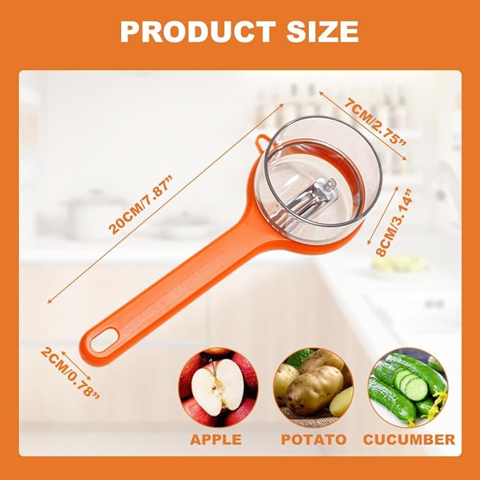 2026 Upgrade Kitchen Special Fruit Peeler with Box Storage, Double-Sided Stainless Steel Veggie Peeler, Fruit And Vegetable Peeler With Container for Home Kitchen Fruit Peeling Supplies (Mix 2PCS)