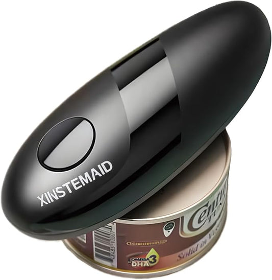 One Touch Electric Can Opener Fits All Can Sizes, Smooth Edge，Food Safe Kitchen Gadgets Automatic Can Opener for Kitchen