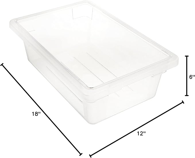 Winco Polycarbonate Food Storage Box, 12 by 18 by 6-Inch