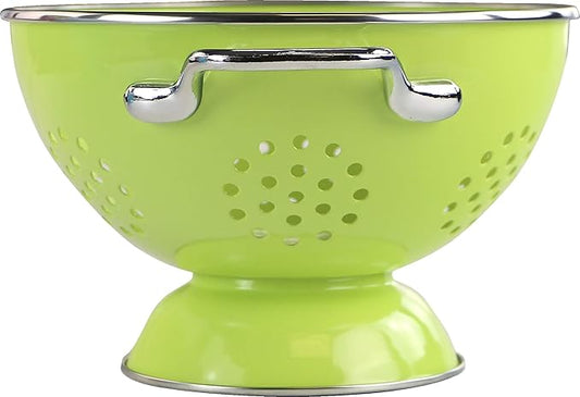 Calypso Basics by Reston Lloyd Powder Coated Enameled Colander, 1.5 Quart, Lime