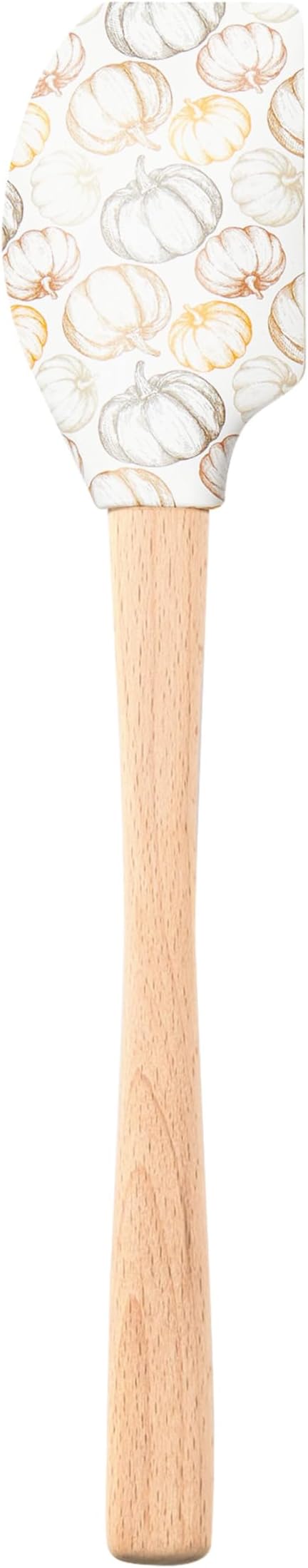 Tovolo Spatulart ‘Hello Pumpkin' Fall Silicone Spatula with Wood Handle – BPA Free, Heat-Resistant, Ideal for Baking, Mixing & Meal Prep