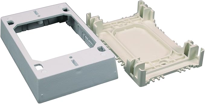 Legrand Wiremold NMW35 Nonmetallic Plastic Raceway for Extending Power, 1 Gang Extra Deep Outlet Box, 1 3/4" Deep, White (1 Pack)