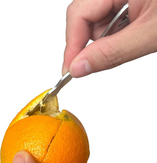 2 Pack, Stainless Steel Orange Peeler Knife – Multi-Functional Citrus Peeler, Fruit Peeler & Peel Skin Remover for Oranges, Grapefruits, Lemons