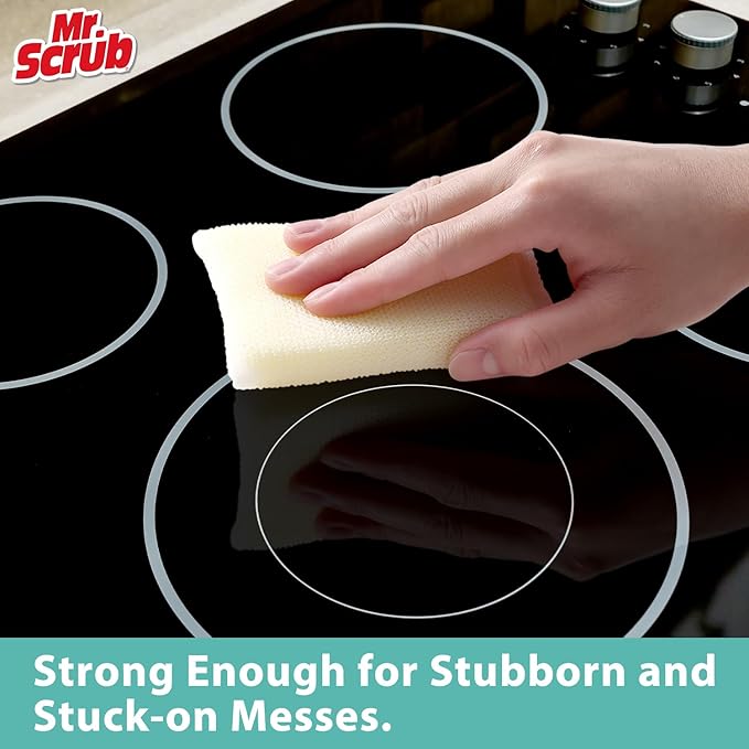 Sponges Kitchen Scrub Dish Sponge Scouring Pad, 24 Pads Cleaning Brush Dishwasher Soap Supplies, Dishwashing Dinnerware Towels Sink Pan Pot Cloth Rags Holder Bathroom Bathtub