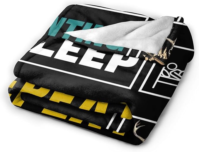 Hunting Blanket Gifts for Men Dad Hunters Throw Blankets Cozy Plush Fleece Deer Decor Flannel Fuzzy for Couch Chair Bed 80"X60"