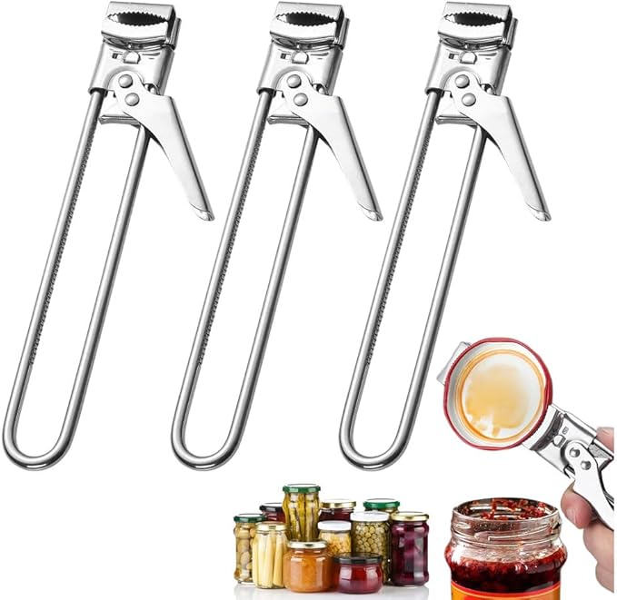 Jar Opener for Weak Hands, 2026 New Adjustable Stainless Steel Jar Opener Multifunctional Can Opener, Jar Lid Opener for Weak Hands, Jar Lid Gripper Bottle Opener Kitchen Accessories (3)