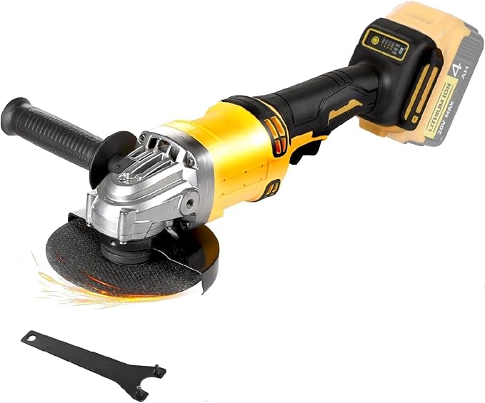 Cordless Angle Grinder Compatible with Dewalt 20V Max Battery(NO Battery) (NO Wheels) Brushless 4-1/2" Angle Grinder for Cutting, Griding, Polishing(10000RPM)