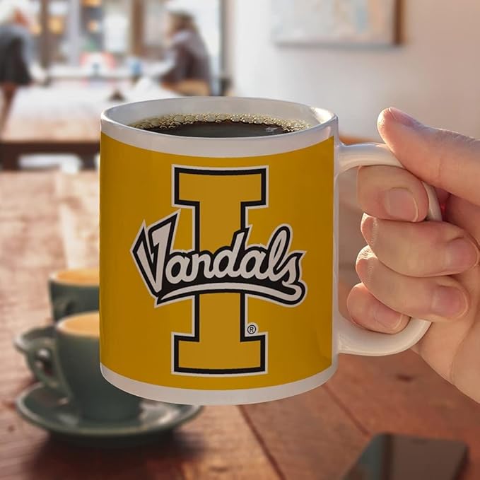 University of Idaho Primary Logo Ceramic Coffee Mug, Novelty Gift Mugs for Coffee, Tea and Hot Drinks, 11oz, White