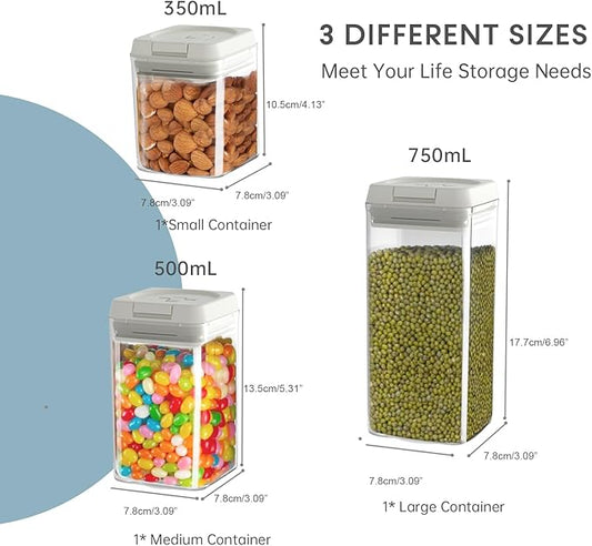 Airtight Container Food Storage Containers Kitchen Pantry Storage Containers for Snacks Candy Salt Herbs Spices (3)