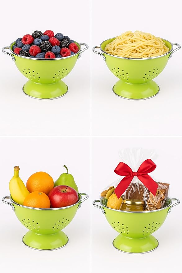 Calypso Basics by Reston Lloyd Powder Coated Enameled Colander, 1.5 Quart, Indigo,8705