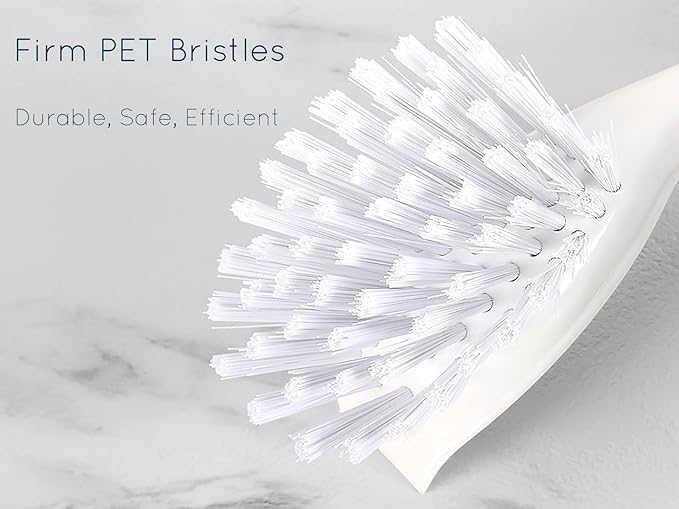 Dish Brush, Dish Scrubber & Kitchen Scrub Brush for Dishes, Pots, Pans, Sink, Cast Iron, Blue 4 Pack
