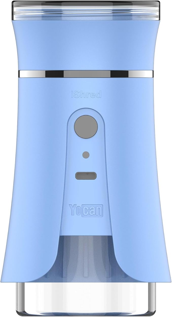 iShred Electric Herb and Spices Grinder with Fast Charging with Auto or Manual Mode, Blue