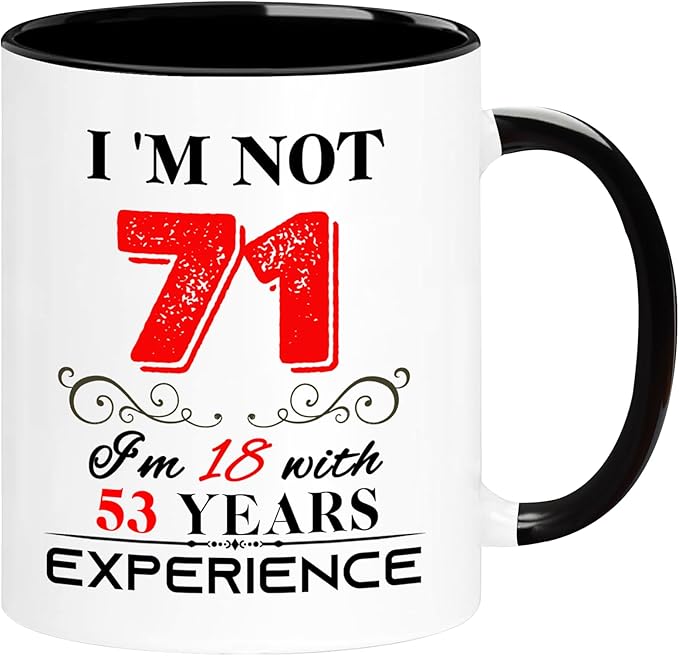 1954 71th Birthday Mug for Women Men, Turning 71 Year Old Birthday Gifts for Mom, Dad, Grandma, Grandpa, Wife, Husband, Daughter, Sister, Best Friends, Coworkers, Her, Him, 11oz Coffee Cup