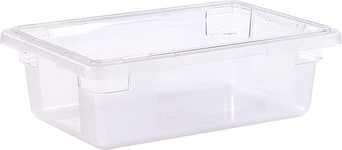 Carlisle FoodService Products Storplus Food Storage Container with Stackable Design for Catering, Buffets, Restaurants, Polycarbonate (Pc), 3.5 Gallons, Clear