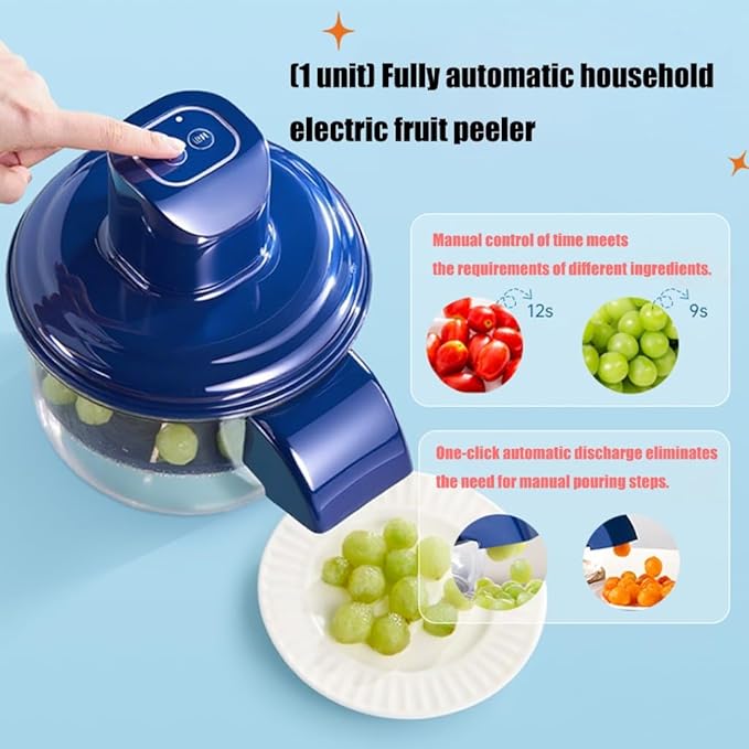 Electric Peeler, Rechargeable Small Automatic Peeler for Grape Fruit Vegetable, Home Kitchen Use