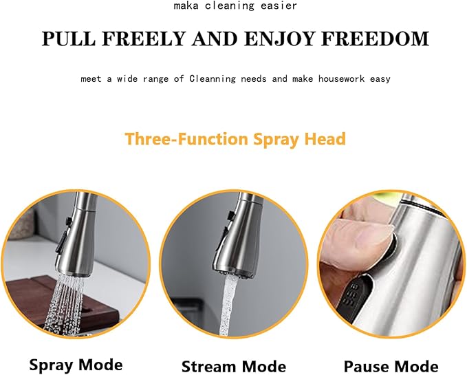 Touchless Kitchen Faucet with Pull Down Sprayer Brushed Nickel Kitchen Faucets Infrared Sensor Kitchen Faucet Touchless Kitchen Sink Faucets Stainless Steel Single Handle Motion Sensor Kitchen Faucets
