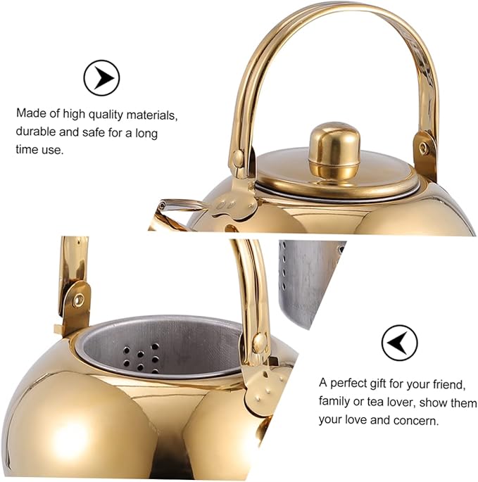 ABOOFAN Stainless Steel Teakettle Strainer Heavy-duty Tea Kettle for Home Use Practical Portable Water Boiler Easy to Clean and Store for Tea and Brewing
