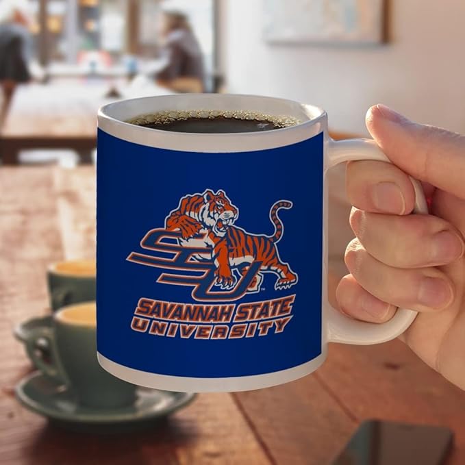 Savannah State University Primary Logo Ceramic Coffee Mug, Novelty Gift Mugs for Coffee, Tea and Hot Drinks, 11oz, White