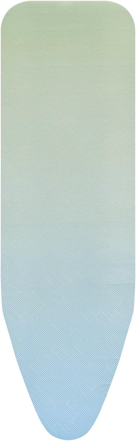 Brabantia Ironing Board Cover B 48.8 x 15 in – Soothing Sea | 100% Cotton Top Layer with 0.3 in Foam Padding for Size B Ironing Boards | Durable, Washable, and Easy to Install
