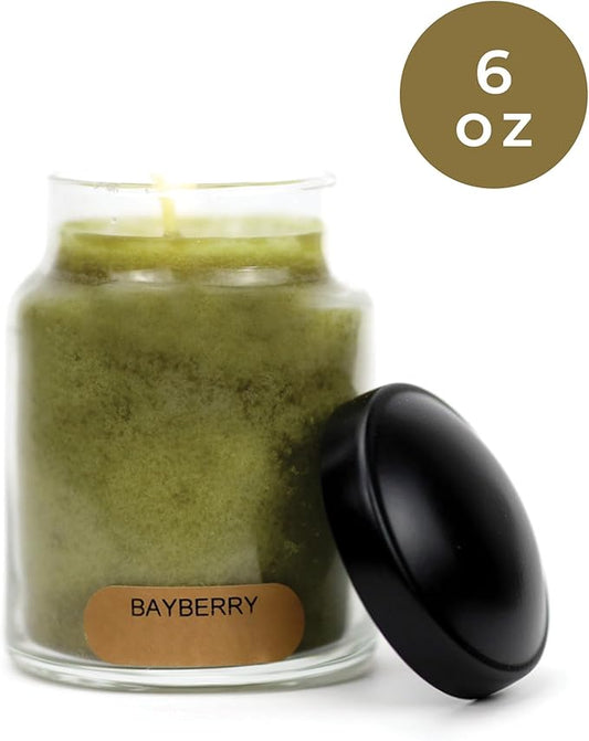 A Cheerful Giver - Bayberry Baby Scented Glass Jar Candle (6oz) with Lid & True to Life Fragrance Made in USA