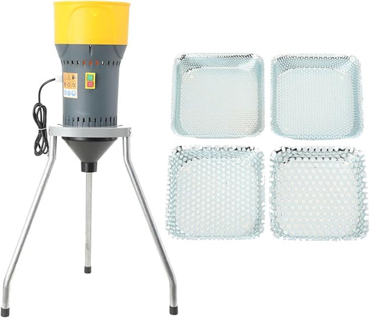 6.6gal Electric Grain Mill, Dry Food Mill, Farm Home Wheat Grinder for Spice Rice Feed Flour Cereals, w/ 5 Sizes Sieves & Tripod